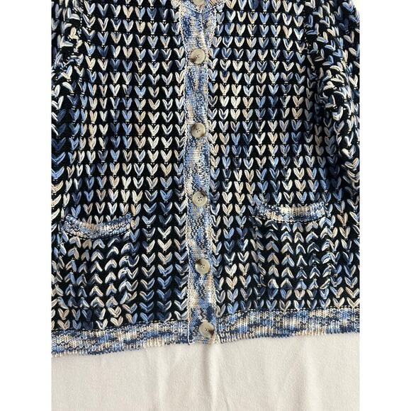C&K Designs Chunky Knit Pocket Cardigan Sweater XL Academia - Picture 3 of 10